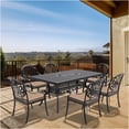 thumbnail image 1 of JERFIT 7-Piece Outdoor Patio Dining Set with Table & Cushions, Cast Aluminum Stackable Chairs, All-Weather Black Furniture for Garden, Porch, Poolside, 1 of 10