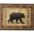 thumbnail image 1 of JERFIT 7x10 Feet Southwestern Bear Pattern Area Rug, Black Indoor Outdoor Rug with Non-Slip Jute Backing, Stain Resistant Low Pile Polypropylene Carpet for High Traffic Areas, 1 of 5