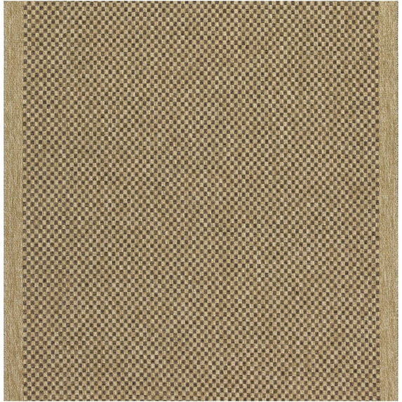 JERFIT 7x10 Indoor Outdoor Rug, Natural Jute Look Area Rug, Reversible Low Profile Flatweave, Easy Clean Polypropylene, for Patio Deck Poolside Living Room
