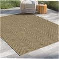 thumbnail image 1 of JERFIT 7x10 Indoor Outdoor Rug, Reversible Flatweave Area Rug for Patio Deck Poolside, Natural Jute Look, Easy Clean Waterproof Polypropylene, 1 of 8