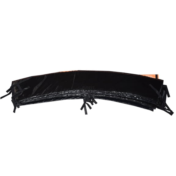 JERFIT 8FT Trampoline Cover Pad, Black PVC Spring Safety Mat for Outdoor Trampoline Jumping Accessory Replacement Part