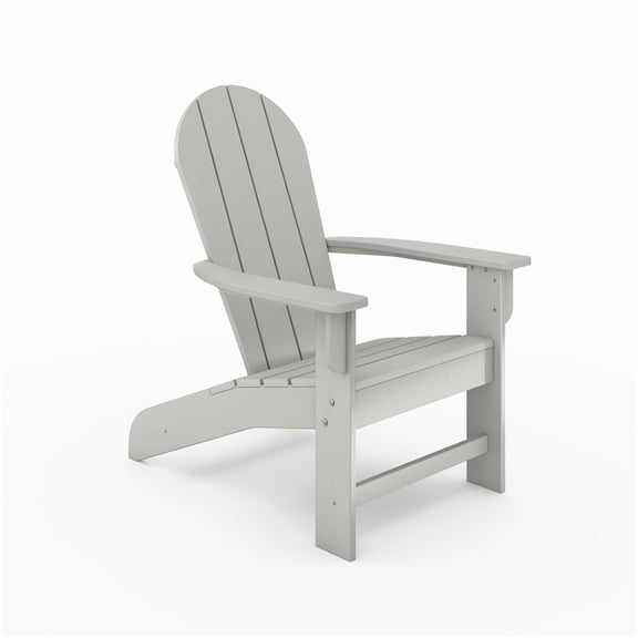 JERFIT Adirondack Chair Outdoor, Dark Gray Poly Lumber Patio Furniture, Weather-Resistant Garden & Poolside Lounge Chair with Ergonomic Design