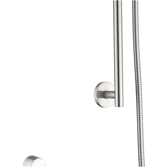 JERFIT Adjustable Slide Bar Handheld Shower Set, 5 Spray Eco-Performance Showerhead with 59" Hose, Brushed Nickel, Stainless Steel