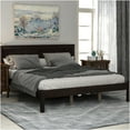 thumbnail image 1 of JERFIT Bed Frame with Headboard Wood Slat Support No Box Spring Needed Queen Espresso(OLD, 1 of 8