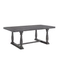 thumbnail image 1 of JERFIT Bernard Weathered Gray Oak Trestle Dining Table for Kitchen, Solid Wood Base, Rectangular Table, 1 of 5