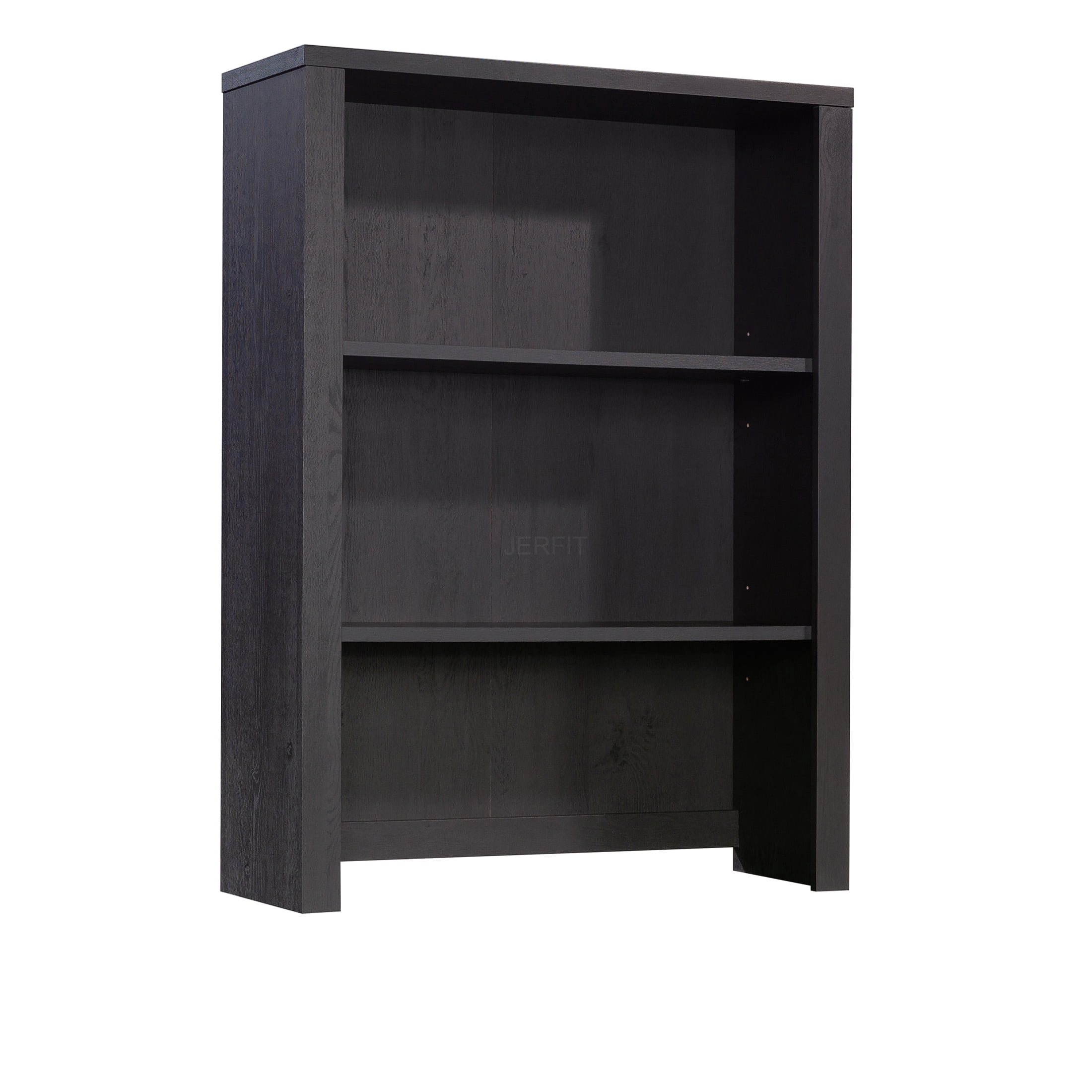 JERFIT Black Library Hutch Bookcase with Adjustable Shelves for Home ...