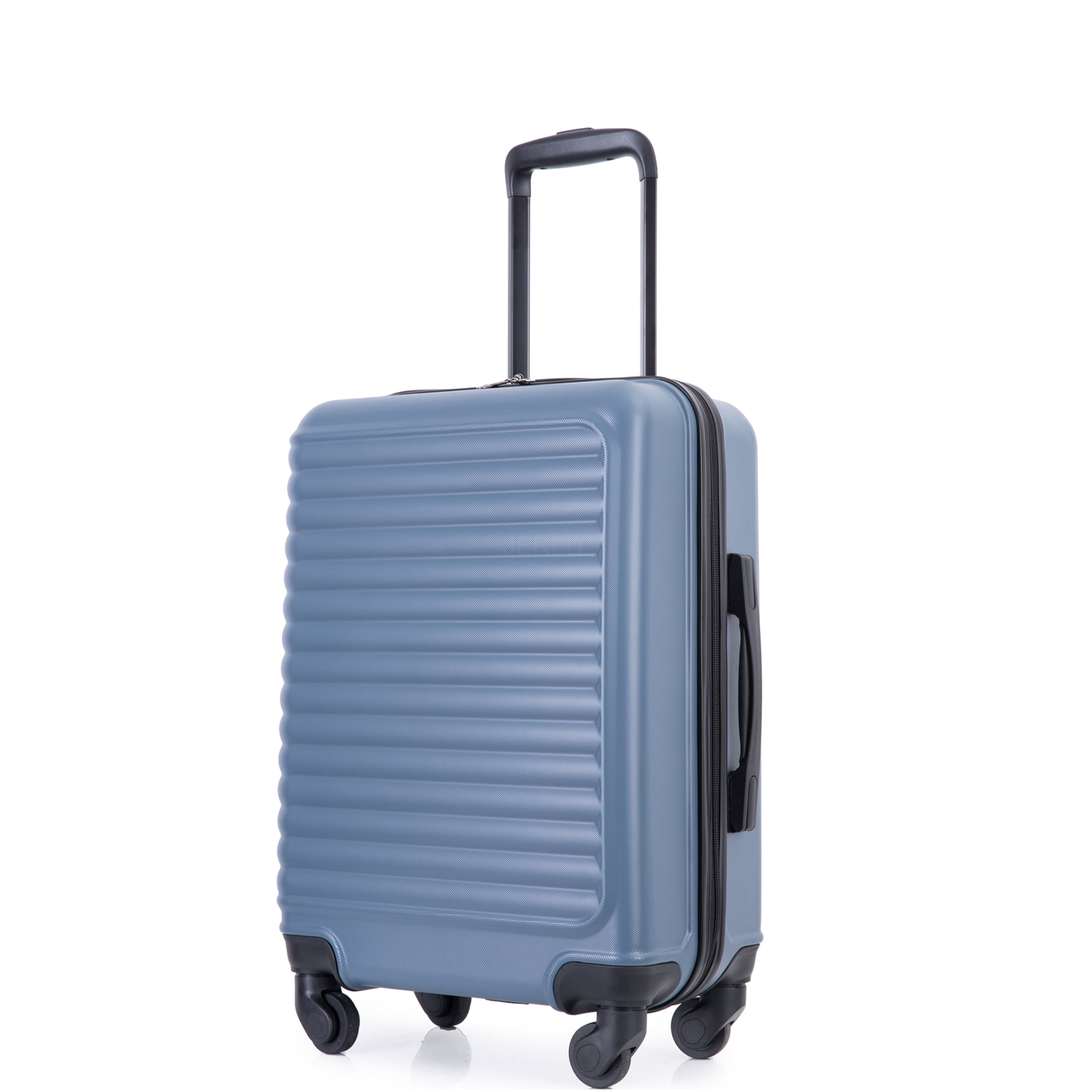 JERFIT Blue Carry On Luggage 20 Inch, ABS Hardshell Spinner Suitcase with 360° Wheels, Lightweight Expandable Cabin Luggage for Air Travel