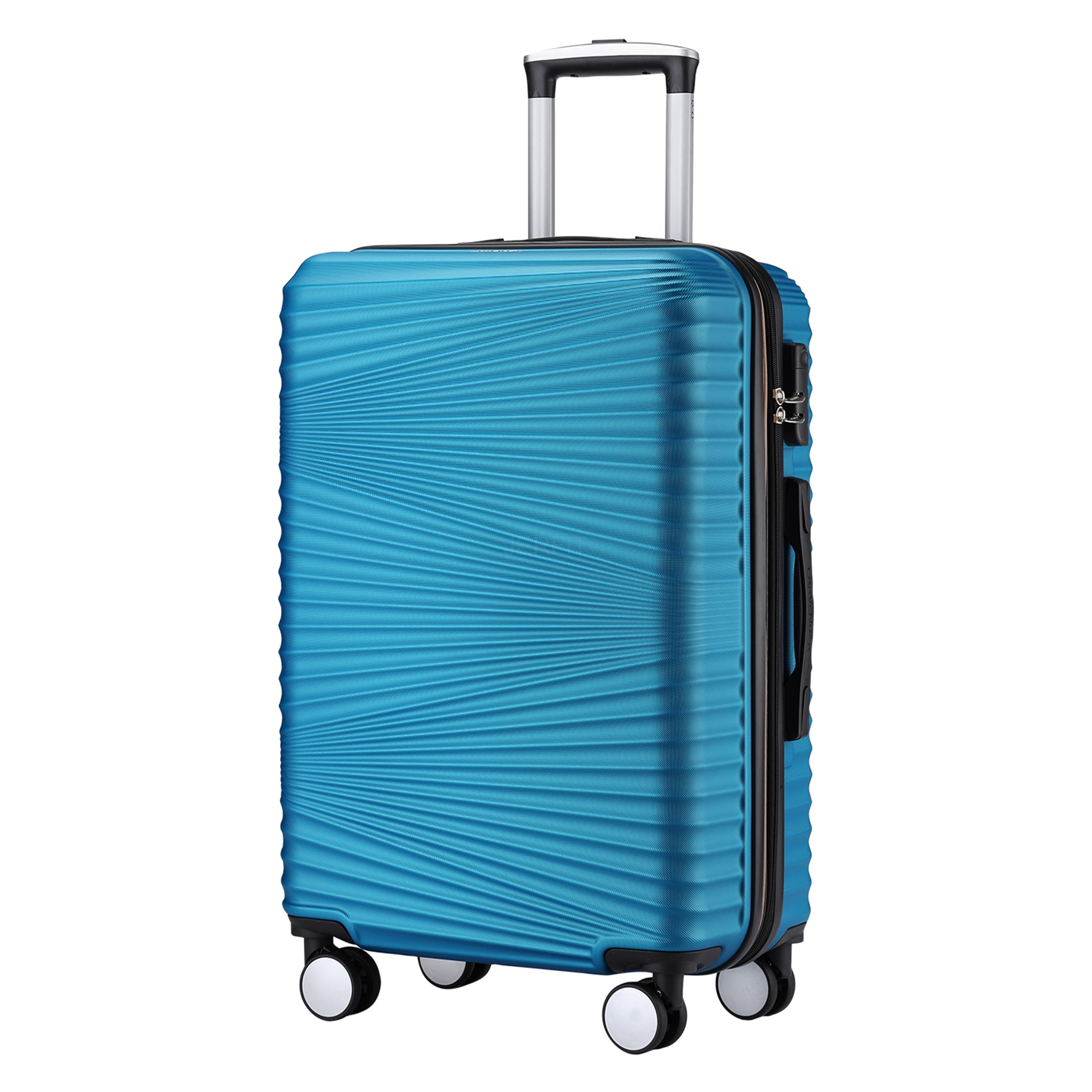 JERFIT Blue Hardside Spinner Luggage Set with TSA Lock, Expandable Checked Suitcase, Weekender & Toiletry Bag