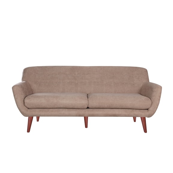 JERFIT Brenna Modern Upholstered Sofa Couch, Living Room Accent Furniture with Padded Arms and Soft Cushions, Tan