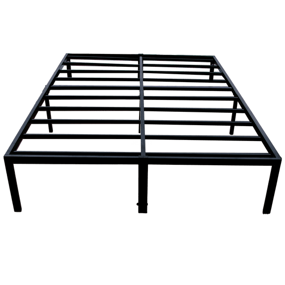 JERFIT California King Platform Bed Frame, Heavy Duty Steel Metal Foundation with Under Bed Storage Space, No Box Spring Needed, Black