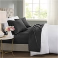 thumbnail image 1 of JERFIT California King Sheet Set 4 PC - 600 Thread Count Cooling Sateen Bed Sheets, Deep Pocket Fitted Sheet, Breathable & Moisture Wicking, Machine Washable, Black, 1 of 8
