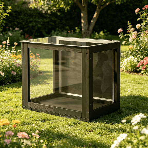 JERFIT Cat Window Enclosure, Adjustable Catio for Indoor Cats, Weatherproof Outdoor Cat House with Panoramic View, Black and White