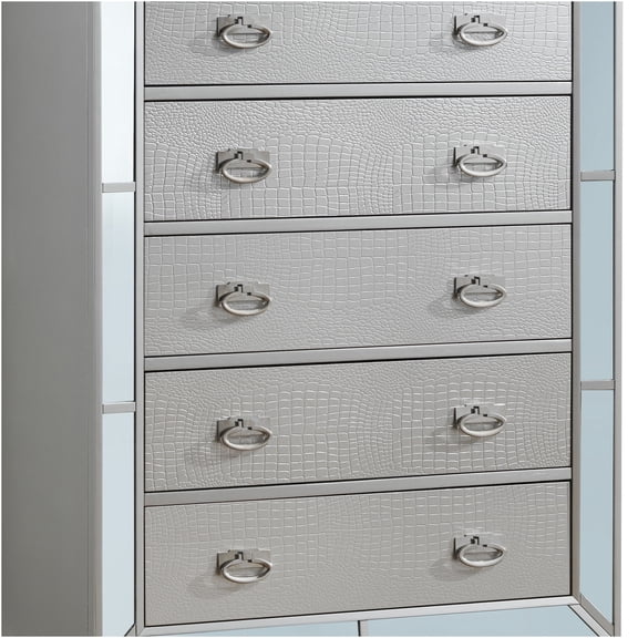 JERFIT Champagne Storage Chest, 58" Large Modern Blanket Chest for Bedroom, No Assembly Footlocker Trunk, Particle Board Hope Chest for End of Bed, Living Room