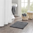 thumbnail image 1 of JERFIT Cotton Chenille Bath Rug, Super Absorbent Quick-Dry Non-Slip Bathroom Mat with Chain Stitch Design, Charcoal, 1 of 9