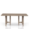 thumbnail image 1 of JERFIT Counter Height Dining Table for Kitchen, 42 Inch Breakfast Nook Table with Double Pedestal Base, Solid Wood Trestle Table in Sand Finish, 1 of 5