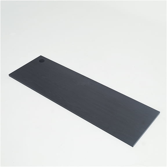 JERFIT Dark Gray 60 inch Computer Desk with Metallic Finish, Modern MDF Workstation Table with Waterproof Melamine Surface, E0 Grade Eco-Friendly, Home Office Desk