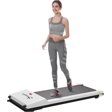JERFIT Under Desk Treadmill Walking Pad, 4 MPH Portable Treadmill with Remote Control, LED Display, Foldable Design, Wheels for Easy Storage, 264 LBS Capacity, Quiet Home Office Fitness Equipment
