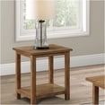 thumbnail image 1 of JERFIT Distressed Brown Wood End Table with Shelf, Rustic Nightstand for Living Room, Sofa Side Table with Storage, 1 of 7