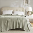 thumbnail image 1 of JERFIT Egyptian Cotton Twin Blanket, Sage Green 100% Cotton Breathable & Soft Bed Blanket for All Season, Machine Washable, 66x90 Inches, 1 of 10