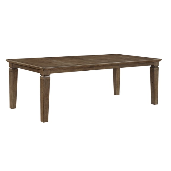 JERFIT Extendable Dining Table for 6, Light Brown Farmhouse Table, Expandable Wood Dining Room Table with Removable Leaf
