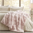 thumbnail image 1 of JERFIT Faux Fur & Velvet Plush Throw Blanket, Ultra Soft Decorative Pink Blanket for Couch, Bed, or Gift, 1 of 6