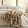 thumbnail image 1 of JERFIT Faux Fur & Velvet Plush Throw Blanket, Ultra Soft Reversible Luxury Sherpa Fleece Blanket for Couch, Bed, Sofa, 50x60 Inches, Tan, 1 of 10