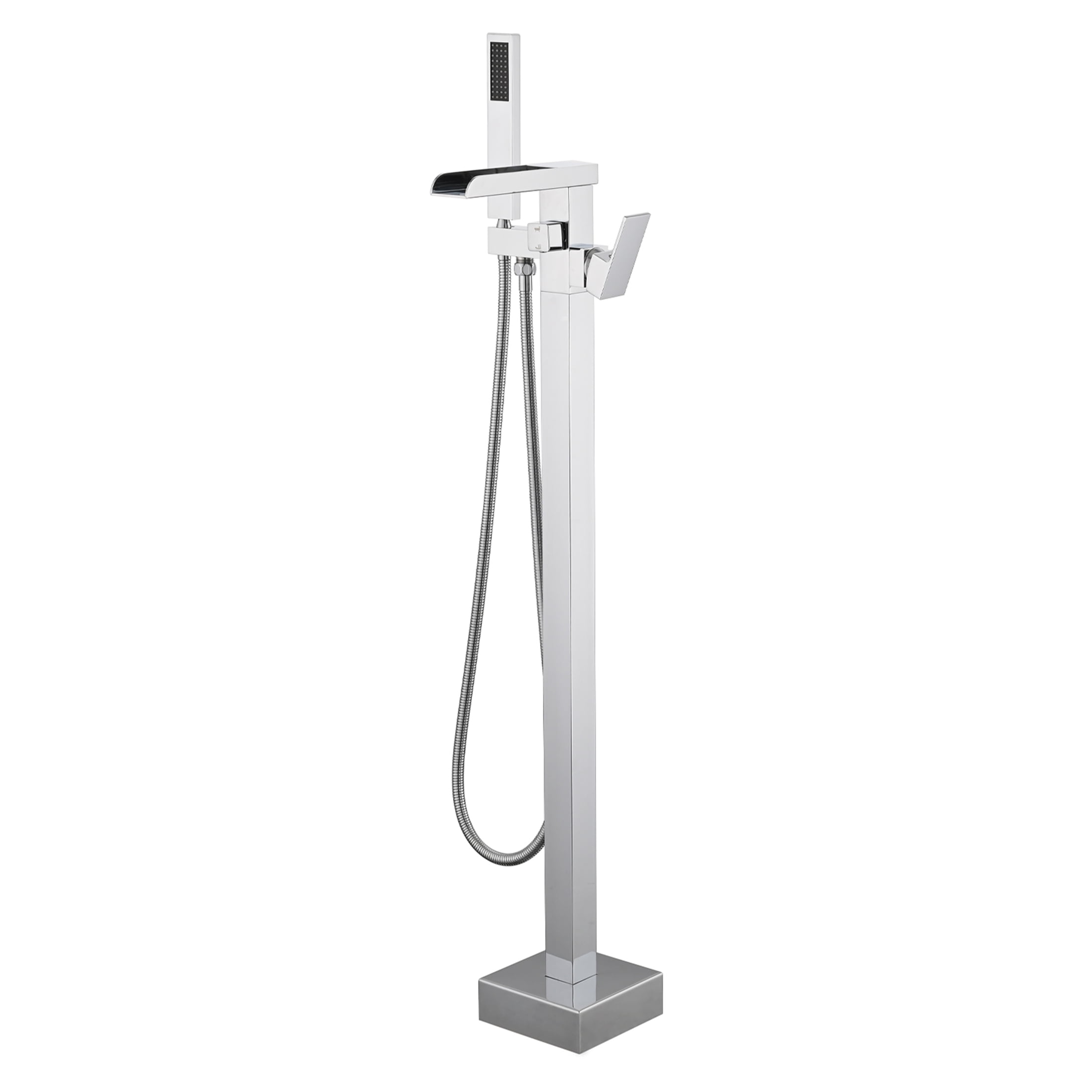 JERFIT Floor Mounted Freestanding Bathtub Faucet Set with Hand Shower ...