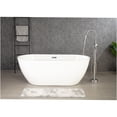 thumbnail image 1 of JERFIT Floor Mounted Tub Faucet with Hand Shower, Single Handle Freestanding Bathtub Filler in Chrome, Brushed Nickel Finish, 1 of 8
