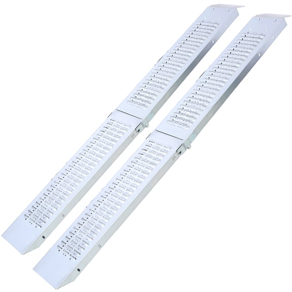 JERFIT Folding Loading Ramps 2-Pack, Heavy Duty Motorcycle Ramps for Bikes, ATVs, Lawn Mowers, Portable Anti-Slip Aluminum Access Ramps with Handles