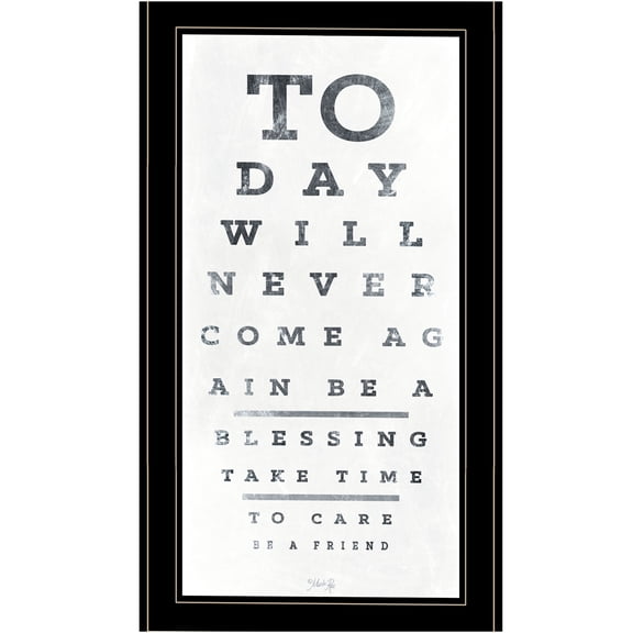 JERFIT Framed Eye Chart Print Wall Art, Ready to Hang Multicolor Snellen Chart on Premium Paper, Modern Home Office Decor Gift