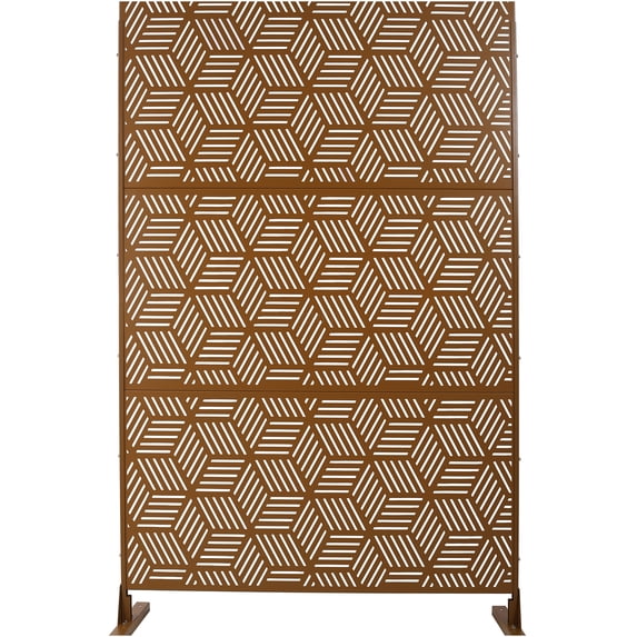 JERFIT Freestanding Privacy Screen for Patio and Garden, Decorative ...