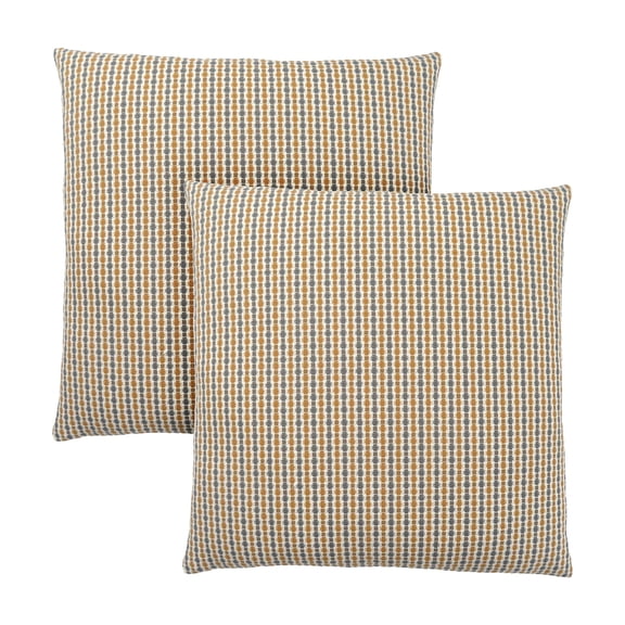 JERFIT Gold Decorative Throw Pillows Set of 2 - 18x18 Inch Modern Accent Couch Pillows with Insert