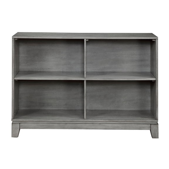 JERFIT Gray Two Person Computer Desk, 78.7 Inch Large Writing Desk with Storage Shelf, Rustic Industrial Office Desk for Home Office