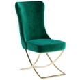 thumbnail image 1 of JERFIT Green Velvet Dining Chairs Set of 2 with Gold Metal Legs, Upholstered Accent Chair for Kitchen, Living Room, Office, 1 of 7