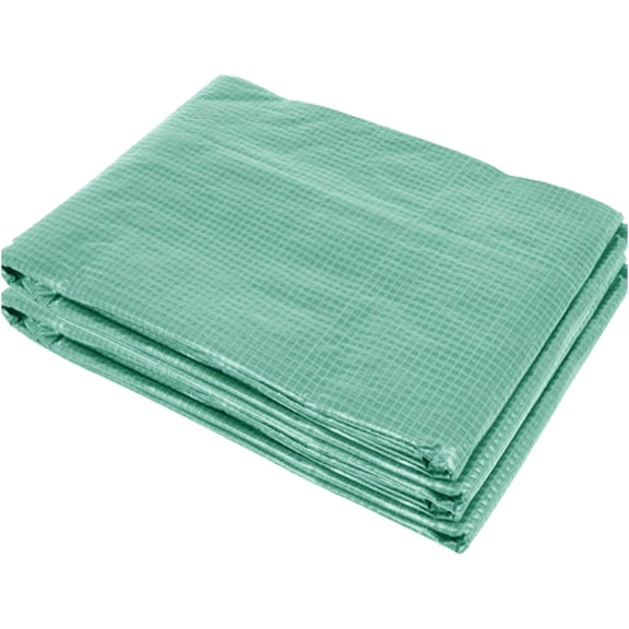 JERFIT Greenhouse Replacement Cover with Windows & Door, Heavy Duty Waterproof Polyethylene Tarp for Hoop House, UV Protection Ventilation Grid Reinforced Edges Green