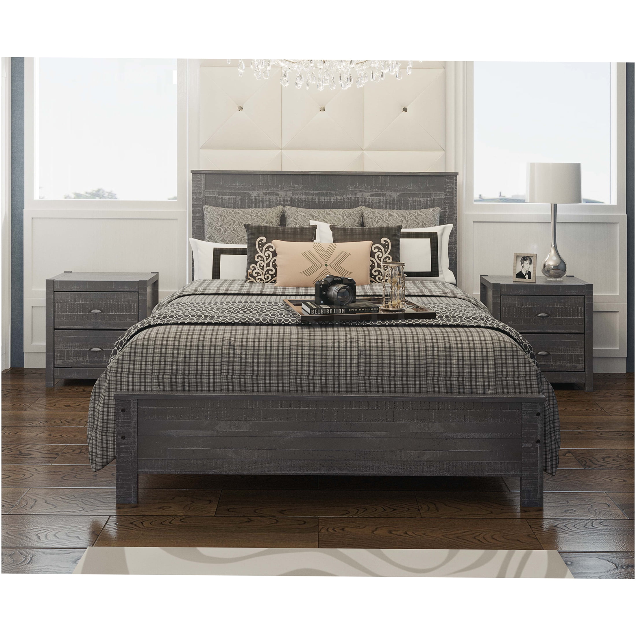 Grey Twin Bed Framenull