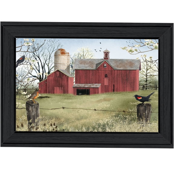 JERFIT "Harbingers of Spring" Framed Floral Wall Art Print, Ready to Hang, Multicolor Botanical Decor for Living Room, Bedroom, Office