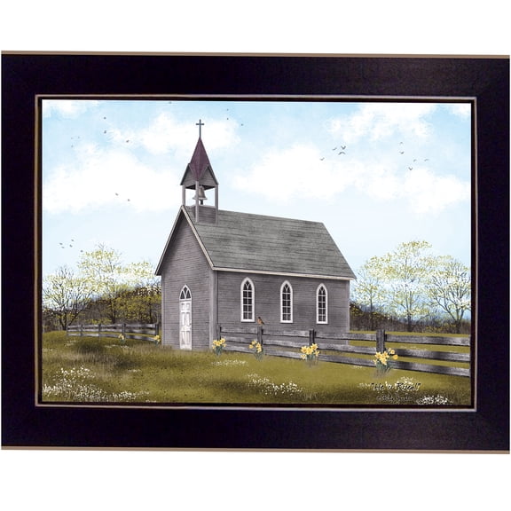 JERFIT "He is Risen" Framed Religious Wall Art, Multicolor Print on Paper, Modern Christian Decor, Ready to Hang