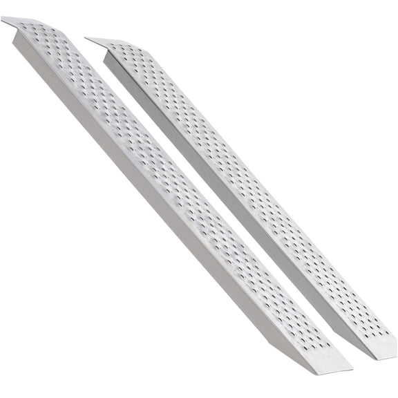 JERFIT Heavy Duty Aluminum Loading Ramps, 2-Pack Anti-Slip Shed Ramps for ATV, Mower, Motorcycle, Hand Truck, Outdoor Equipment