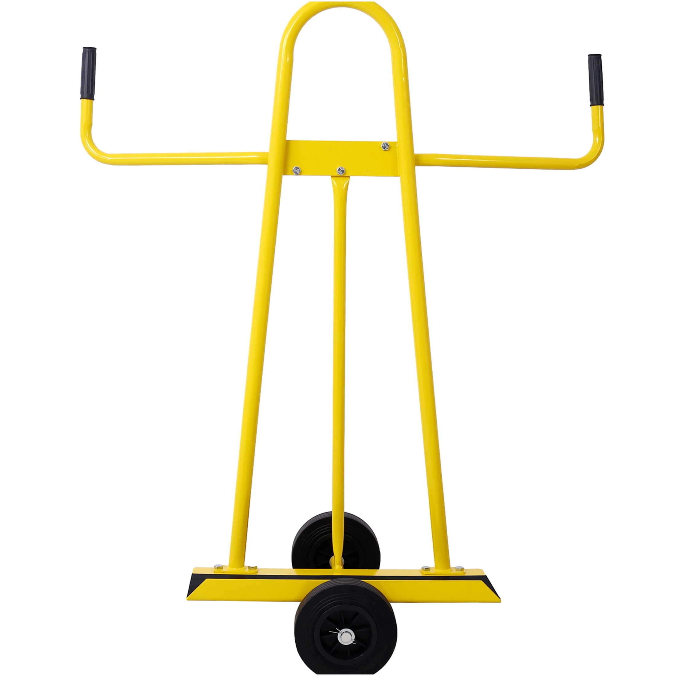 JERFIT Heavy Duty Drywall Hand Truck, 750 lbs Capacity Panel Cart Dolly with 7.5" Wheels & Brake, Yellow Steel Construction for Secure Material Moving