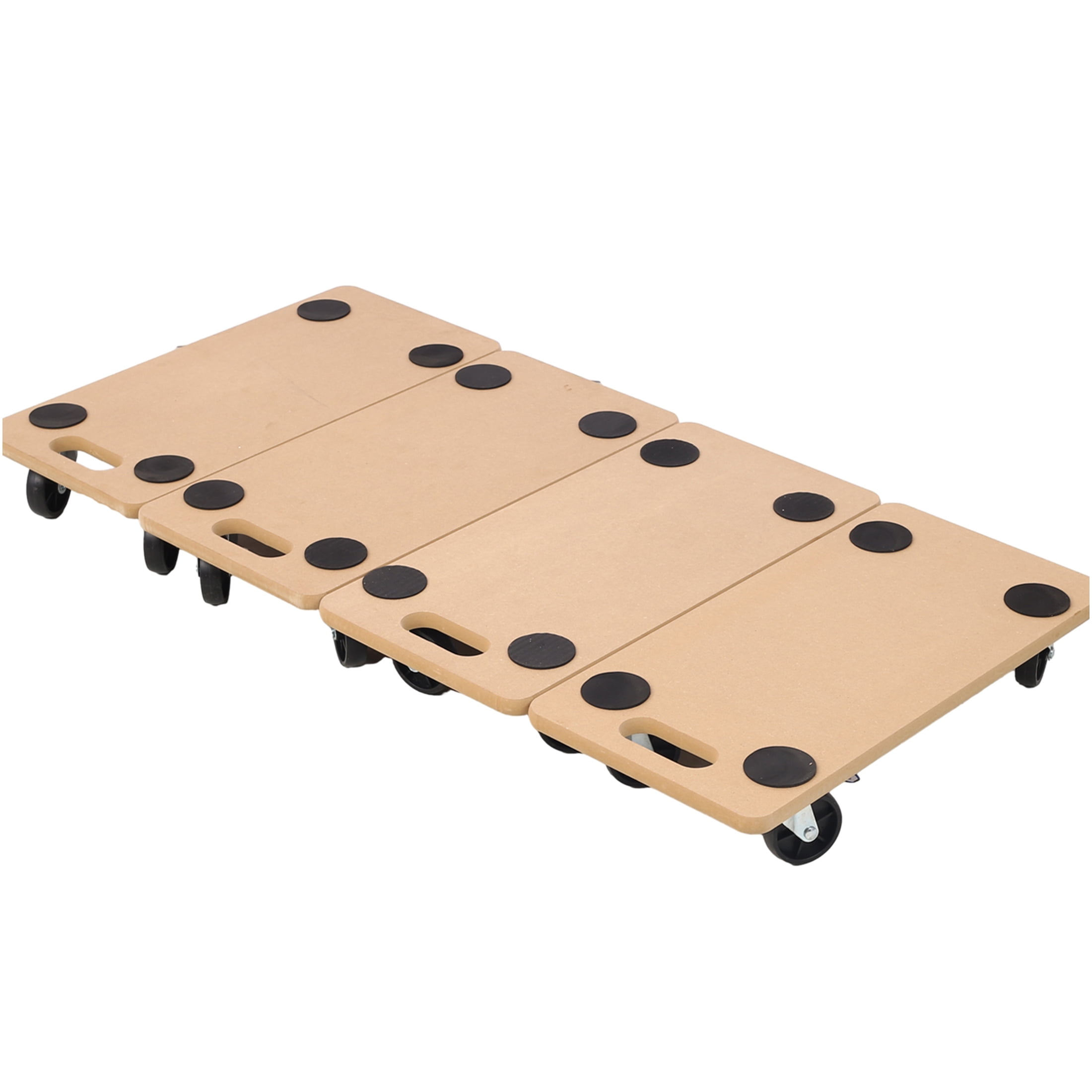 JERFIT Heavy Duty Furniture Dolly with Wheels, 4-Pack 500LB Capacity Hardwood Moving Roller for Appliance, Piano, Couch, Sofa, Refrigerator