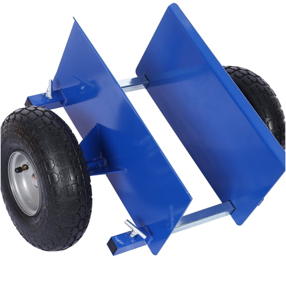JERFIT Heavy Duty Panel Dolly with 10" Pneumatic Wheels, 600 lb Capacity, Adjustable Clamp for Doors, Drywall, Furniture & Large Panels, Blue