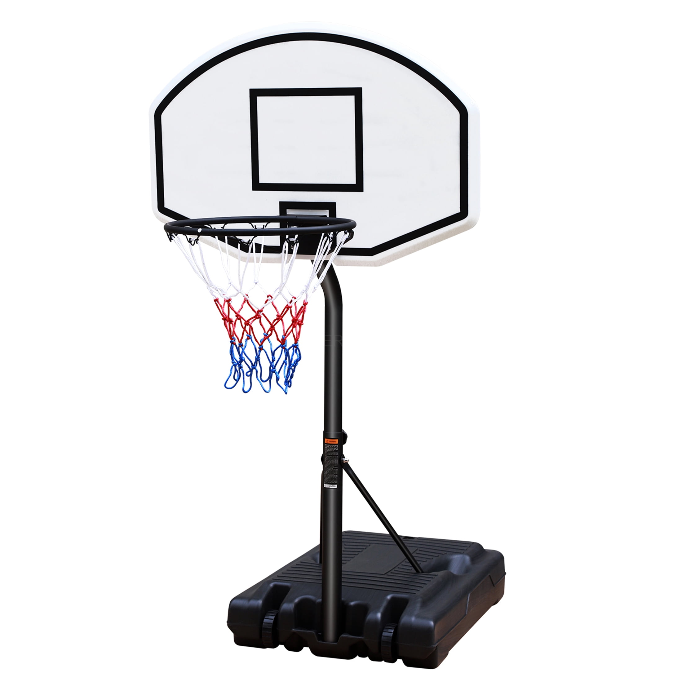 JERFIT Height Adjustable Portable Pool Basketball Hoop System with 36" Backboard, for Indoor Outdoor Sports Games, Black