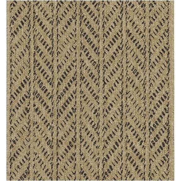 JERFIT Indoor Outdoor Area Rug 2.7x7.3 Ft, Natural Black Boho Chic Reversible Flatweave Rug for Patio Deck Poolside, Low Pile Easy Clean Polypropylene