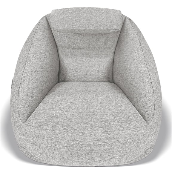 JERFIT Inflatable Couch with Electric Pump, 1-Person Portable Air Sofa for Indoor Outdoor Use, Water-Repellent Grey Ergonomic Lounger for Camping, Beach, Concert