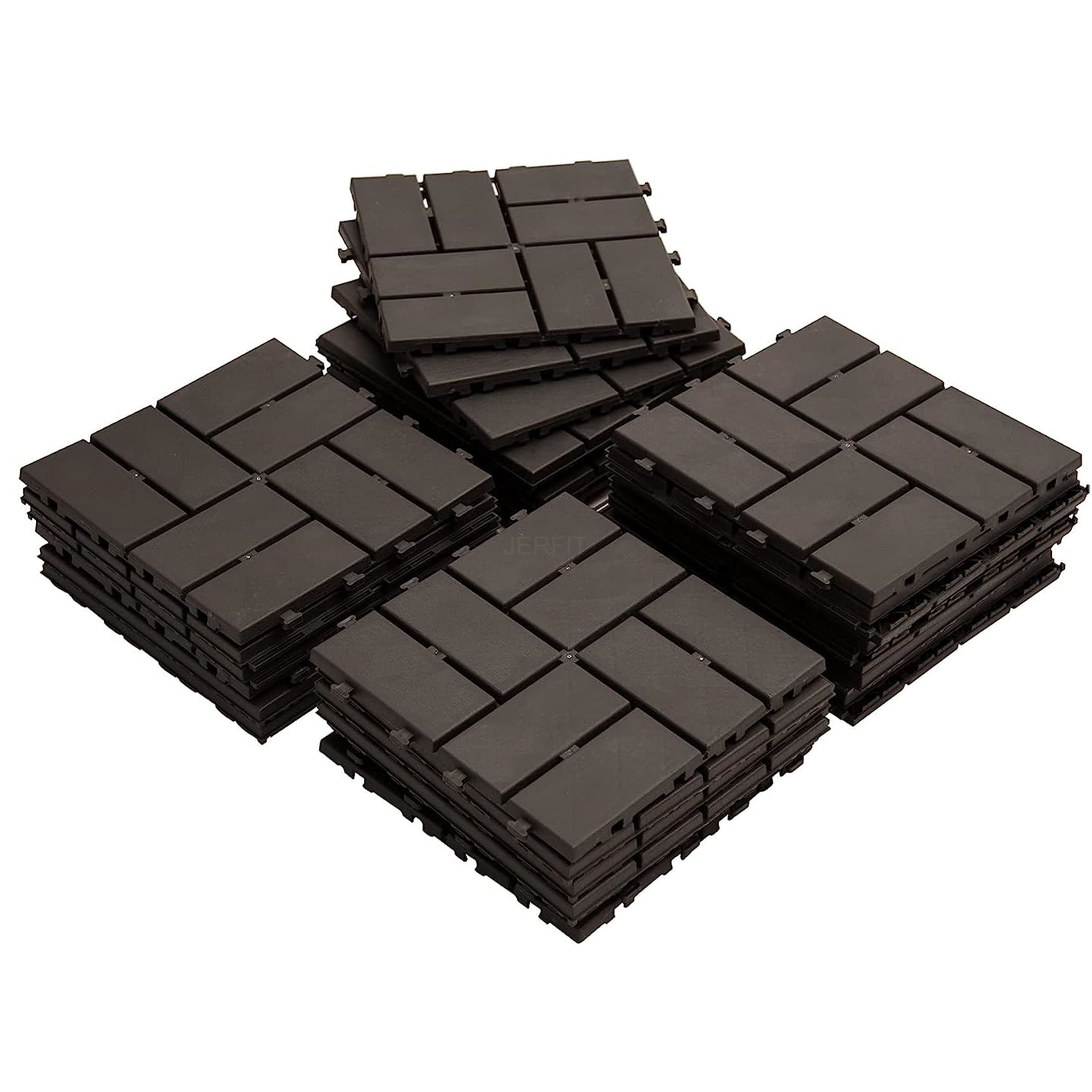 JERFIT Interlocking Deck Tiles for Outdoor, 12x12 Inch Plastic Floor ...