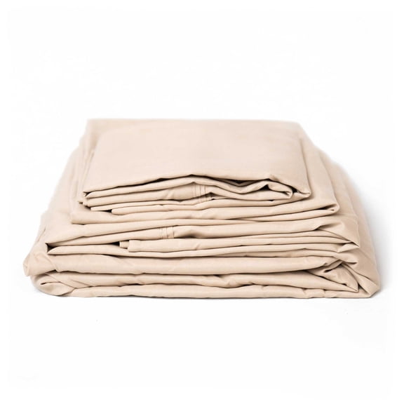 JERFIT Khaki Bamboo Split Queen Sheet Set with Deep Pocket and Secure Corner Bands