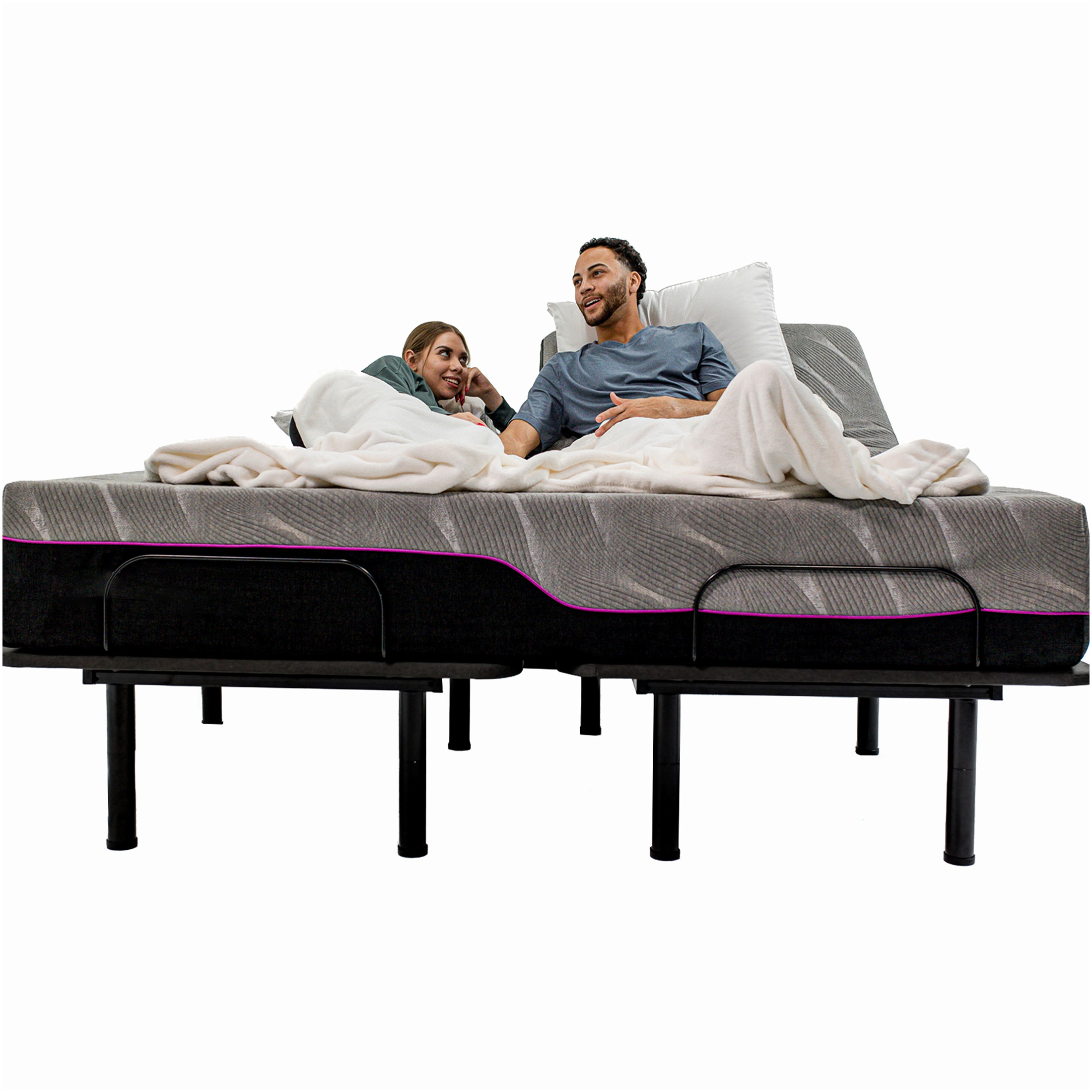 JERFIT King Size 11" Cooling Gel Memory Foam Mattress, Dual Flex Top, Medium Firm, CertiPUR-US Certified, Grey