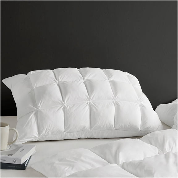 JERFIT King Size Overfilled Pillow Protector, Ultra Soft Fluffy Cloud-Like Pillow Cover with Zipper, Hypoallergenic & Machine Washable, White
