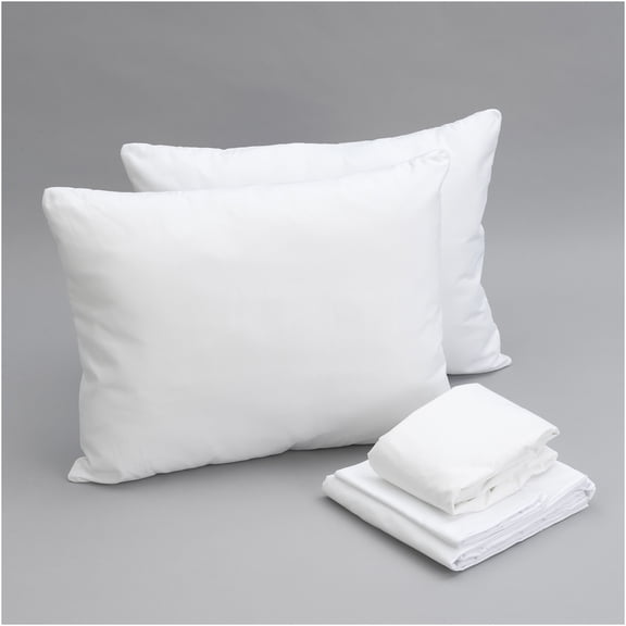 JERFIT King Size Split Bedding Set, 12-Piece All-in-One Combo with Pillows, Sheets & Mattress Protectors, Soft Microfiber, White